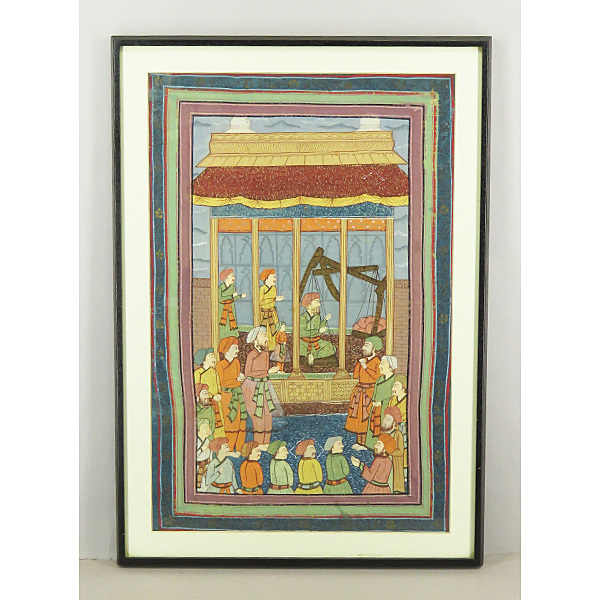 B-1733 [Authentic] Indian Religious Painting Hand Painted Miniature Painting Miniature Large Work Framed/Buddhism Hinduism Brahmin Mandala Calligraphy, painting, Japanese painting, person, Bodhisattva