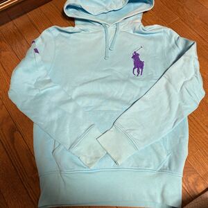 ポロラルフローレン ビッグポニー スウェットパーカー メンズ　S 175 POLO RALPH LAUREN 水色　国内正規品