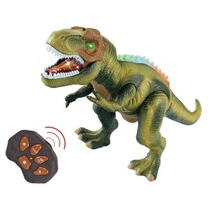 リモートコントロール動物モデル電気RC恐竜の子供たちのペットのおもちゃティラノサウルスレックスの目の輝く散歩男の子の子供の贈り物