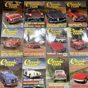 B1457　1992年「CLASSIC CARS」クラシックカー 12冊SET 英国旧車雑誌　英国車 カスタム 古本　雑誌 旧車　ビンテージ　自動車