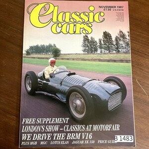 B1483　1987年「CLASSIC CARS」クラシックカー 英国旧車雑誌　英国車 カスタム 古本　雑誌 旧車　ビンテージ　自動車