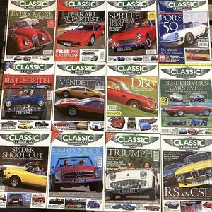 B1511　1998年　12冊セット「CLASSIC AND SPORTSCAR」英国旧車雑誌　英国車 雑誌 旧車　ビンテージ　クラシックカー　自動車