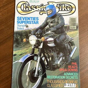 B1577　1991 年　「Classic Bike」クラシックバイク 英国 旧車 雑誌　ヴィンテージバイク　英国車 　　ビンテージ　自動車