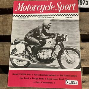 B1893　1973 「MOTORCYCLE SPORT」モーターサイクルスポーツ クラシック バイク　オートバイ 旧車雑誌　英国車 旧車　ビンテージ