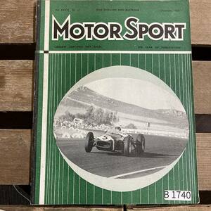 B1740　1960　「MOTOR SPORT」モータースポーツ 英国 　旧車雑誌　英国車 古本　雑誌 旧車　ビンテージ　自動車 クラシックカー