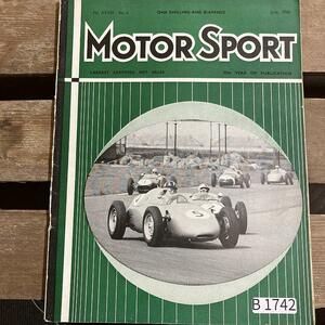 B1742　1960　「MOTOR SPORT」モータースポーツ 英国 　旧車雑誌　英国車 古本　雑誌 旧車　ビンテージ　自動車 クラシックカー