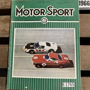 B1765　1966　「MOTOR SPORT」モータースポーツ 英国 　旧車雑誌　英国車 古本　雑誌 旧車　ビンテージ　自動車 クラシックカー
