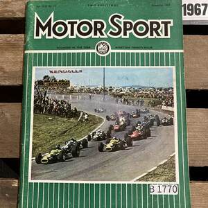 B1770　1967　「MOTOR SPORT」モータースポーツ 英国 　旧車雑誌　英国車 古本　雑誌 旧車　ビンテージ　自動車 クラシックカー