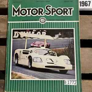 B1772　1967　「MOTOR SPORT」モータースポーツ 英国 　旧車雑誌　英国車 古本　雑誌 旧車　ビンテージ　自動車 クラシックカー