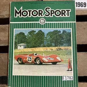 B1782　1969　「MOTOR SPORT」モータースポーツ 英国 　旧車雑誌　英国車 古本　雑誌 旧車　ビンテージ　自動車 クラシックカー