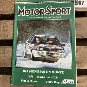 B1823　1987　「MOTOR SPORT」モータースポーツ 英国 　旧車雑誌　英国車 古本　雑誌 旧車　ビンテージ　自動車 クラシックカー