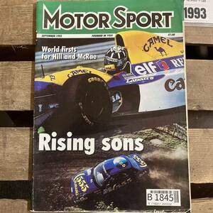 B1845　1993　「MOTOR SPORT」モータースポーツ 英国 　旧車雑誌　英国車 古本　雑誌 旧車　ビンテージ　自動車 クラシックカー