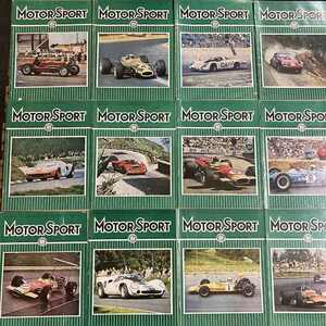 B1776　1968　12冊セット「MOTOR SPORT」モータースポーツ 英国 　旧車雑誌　英国車 古本　 旧車　ビンテージ　自動車 クラシックカー