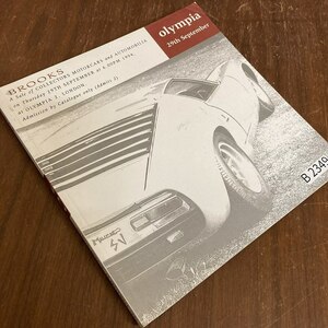 B2349 「BROOKS OLYMPIA 29th september」 英国本 クラシックカー　英国車 カスタム 雑誌 旧車　ビンテージ　自動車