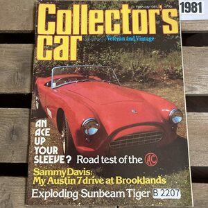 B2207　1981　「COLLECTOR'S CAR」コレクターズカー　英国 旧車 雑誌　クラシックカー　英国車 ビンテージ　自動車 レトロ　