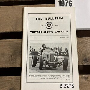 B2378　1976　 「THE BULLETIN THE MORGAN CLUB」モーガンクラブ　クラシック 　オートバイ 英国車 旧車　ビンテージ