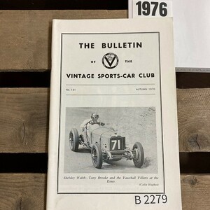 B2279　1976　 「THE BULLETIN THE MORGAN CLUB」モーガンクラブ　クラシック 　オートバイ 英国車 旧車　ビンテージ