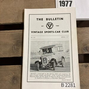 B2281　1977　 「THE BULLETIN THE MORGAN CLUB」モーガンクラブ　クラシック 　オートバイ 英国車 旧車　ビンテージ