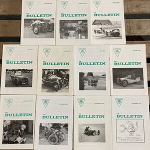 B2290　1993　 11冊セット「THE BULLETIN THE MORGAN CLUB」モーガンクラブ　クラシック 　オートバイ 英国車 旧車　ビンテージ