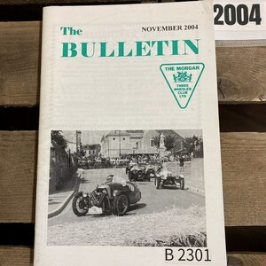 B2301　2004　 「THE BULLETIN THE MORGAN CLUB」モーガンクラブ　クラシック 　オートバイ 英国車 旧車　ビンテージ