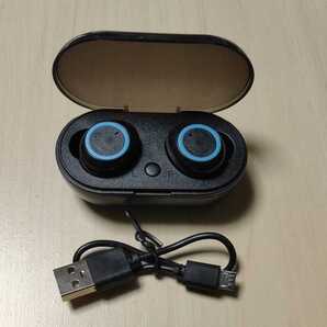 ●Bluetooth5.0 ワイヤレスイヤホン 黒・ブルー