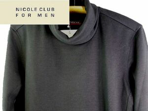 AW/48-L/\9,790〓NICOLE CLUB FOR MEN/両サイドポケット付・ダンボールニット・タートル