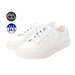 * new goods * popular *[21108-WHITE-24.5] man and woman use deck shoes casual shoes sneakers Town uo- king-size :22.5~28.0