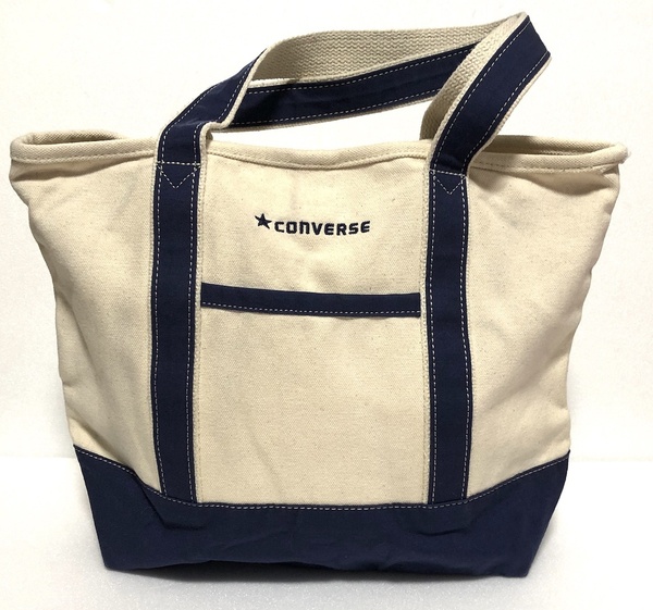 CONVERSE コンバース キャンバストートバッグ 刺繍 ネイビー 良品 星 2111274