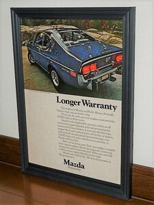 1975年 USA 洋書雑誌広告 額装品 Mazda RX4 マツダ / 検索用 ルーチェ 店舗 ガレージ 看板 サイン ディスプレイ 装飾 (A4size)
