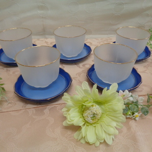 翆泉 SUISEN 茶器セット ガラス&陶器 冷茶/アイス/餡みつ豆 未使用品
