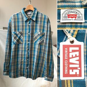 新品正規 リーバイス ビンテージクロージング LEVI'S VINTAGE CLOTHING 80'S フランネル シャツ L 定1.98万 チェック ネルシャツ 送料無料