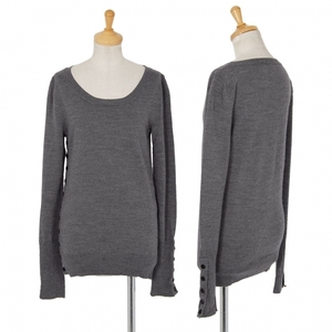  Limi feu LIMI feu wool side button crew neck knitted gray S [ lady's ]