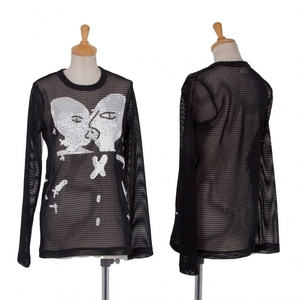  Comme des Garcons COMME des GARCONS×Alisa Yoffe print mesh cut and sewn black S [ lady's ]