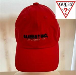 guess ゲス　キャップ　赤　レッド　　野球帽　ベースボールキャップ