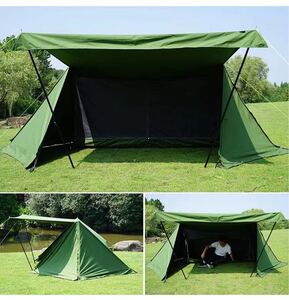 テント Soomloom ミリタリーテント 軍幕 タープ 両用 パップテント