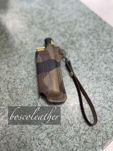 限定カモ★sotoスライドガストーチ本革カバーストラップtype