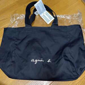 訳あり agnes b. トートバッグ 黒 海外輸入品 ビッグサイズ