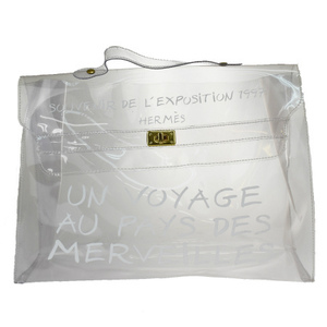 [مستعملة] Hermes HERMES Vinyl Kelly Handbag Clear Vinyl 86ML357, حقيبة, حقيبة, كيلي, الآخرين