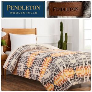 即納【新品未使用】PENDLETON ペンドルトン シェルパ ブランケット 167cm×233cm ひざ掛け/毛布 リバーシブル