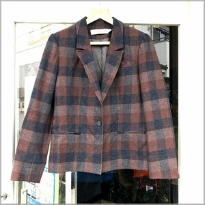 ★ペンドルトン　young pendleton　70s　USA製　ビンテージ　チェック柄　ウール　ジャケット　レディース★検 コート シャツ ツイード