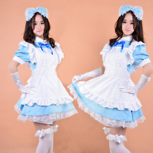 【連】ワンピース メイド 服 ロリータ 筒隠月子風 学園祭 ハロウィン イベント コスプレ衣装