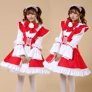 [ ream ] One-piece made clothes Lolita an educational institution festival Halloween festival Event costume play clothes red 