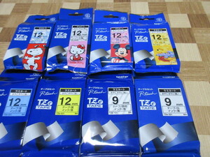 brother Brother genuine products laminate tape 12mm 6ps.@,9mm 2 ps Kitty Snoopy Pooh Mickey 