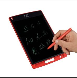 電子メモ帳 赤電子パッド タブレット型 デジタルメモ ペン付き