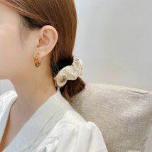 ピアス S925ピン スターリングシルバー 花 c形 レトロ ビンテージ ファッション ジュエリー アクリル #C600-3_画像4