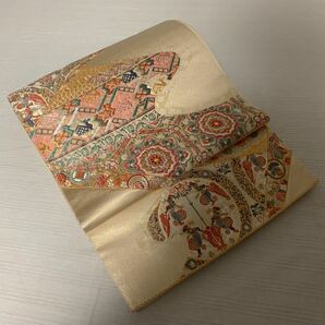 袋帯70 正絹 六通　オリエンタル　刺繍　セミフォーマル
