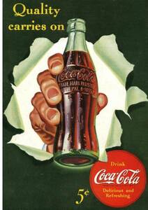 ●045F　1940年代のレトロ広告　コカコーラ　COCA-COLA　COKE