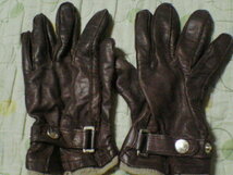 【GLOVES by FRATELLI FORINO】グローブス レディース用レザーグローブ 手袋 サイズ７ 濃茶 イタリア製_画像1