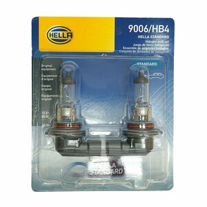 HELLA 9006/HB4 12V 55W ヘッドライト ロービームorフォグランプ ハロゲンバルブ 2個セット