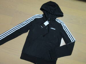 adidas Lady's Zip up Parker S BK/WH new goods * settlement of accounts sale *